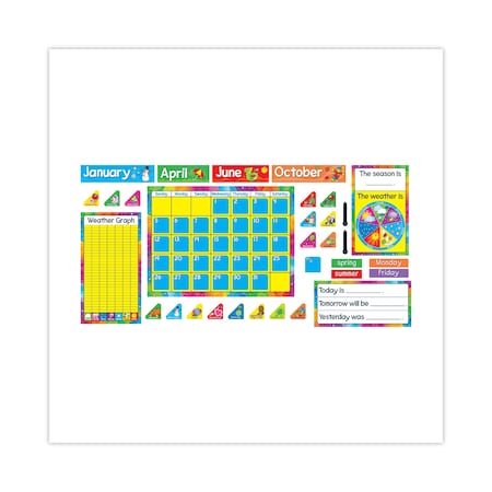Trend Year Around Calendar Bulletin Board Set, 12-Month Calendar, 22" x 17", Assorted Colors, PK106 T8096
